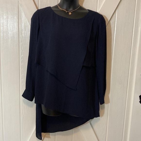 Joseph Ribkoff Layered Asymmetrical Tunic Blouse - Picture 1 of 9